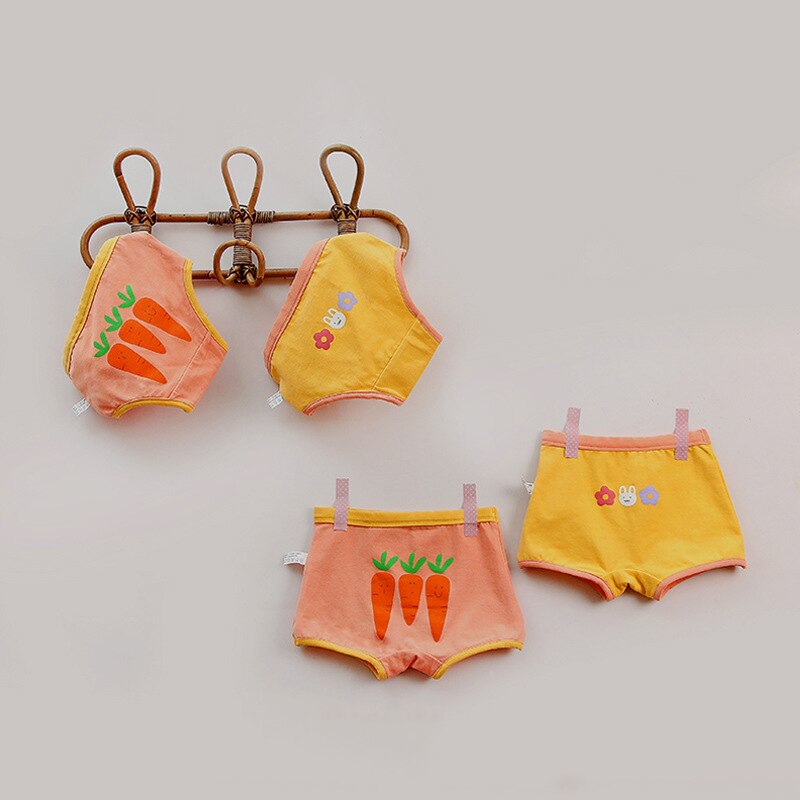 Bragas de algodón con estampado de dibujos animados para niña, Bóxer, ropa interior para niños, ropa interior para niñas pequeñas