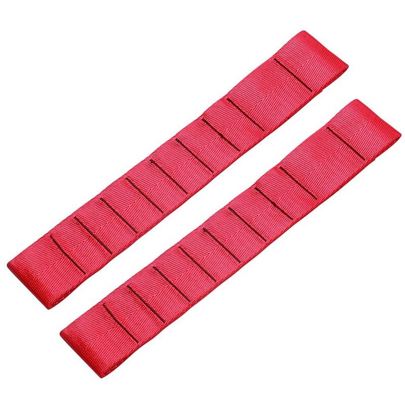 Heavy Duty Strong Adjustable Door Limiting Check Strap for Jeep Wrangler TJ JK JL Load 1000 Lb (2PCS-Red)