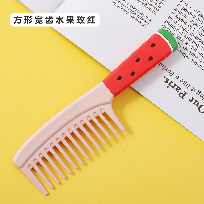 Neue Nette Obst Griff Friseur Kamm Anti-statische Süssigkeit Farbe Hohe Haar Cmb für Mädchen Frauen freundlicher haar Kamm: 10