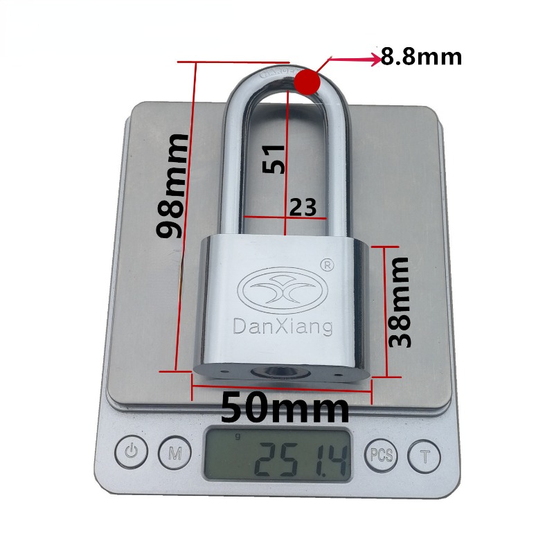 One key can open multiple locks, unlocking and opening multiple locks of the same model and size door lock Hanging （1 key）: Nickel