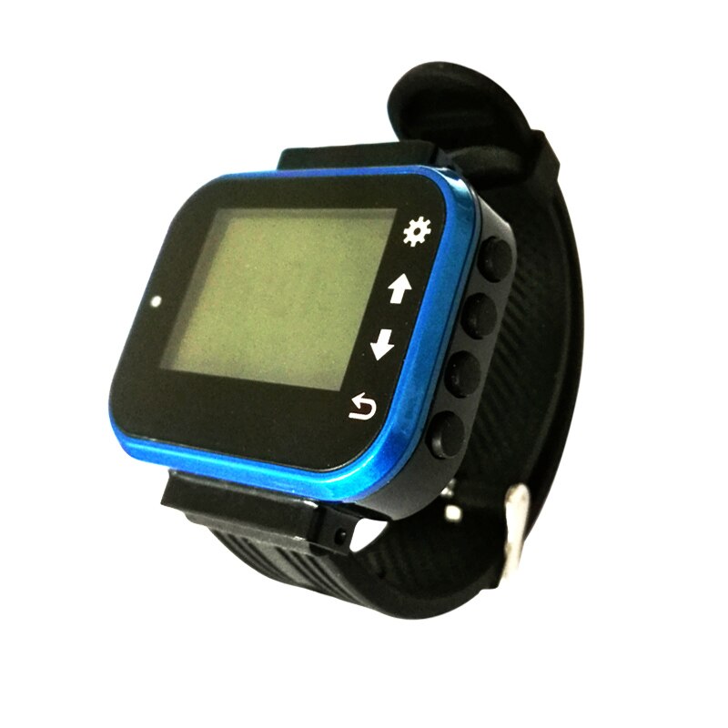 Caregiver Pager Restaurant Service Call Button Calling System 433MHZ Watch Pager for Cafe/Hospital Elder Emergency Alert Call: 1 Caregiver Pager