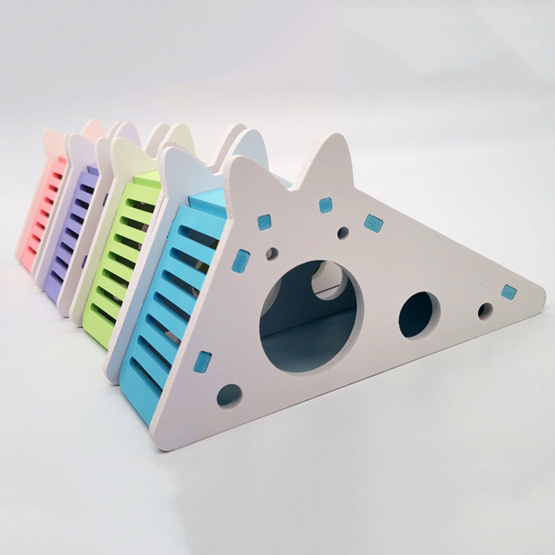 Zmontowany chomik zabawkowa zjeżdżalnia złoty niedźwiedź świnka morska kolorowa kabina zabawny oddychający dom chomika gniazdo akcesoria dla małych zwierząt