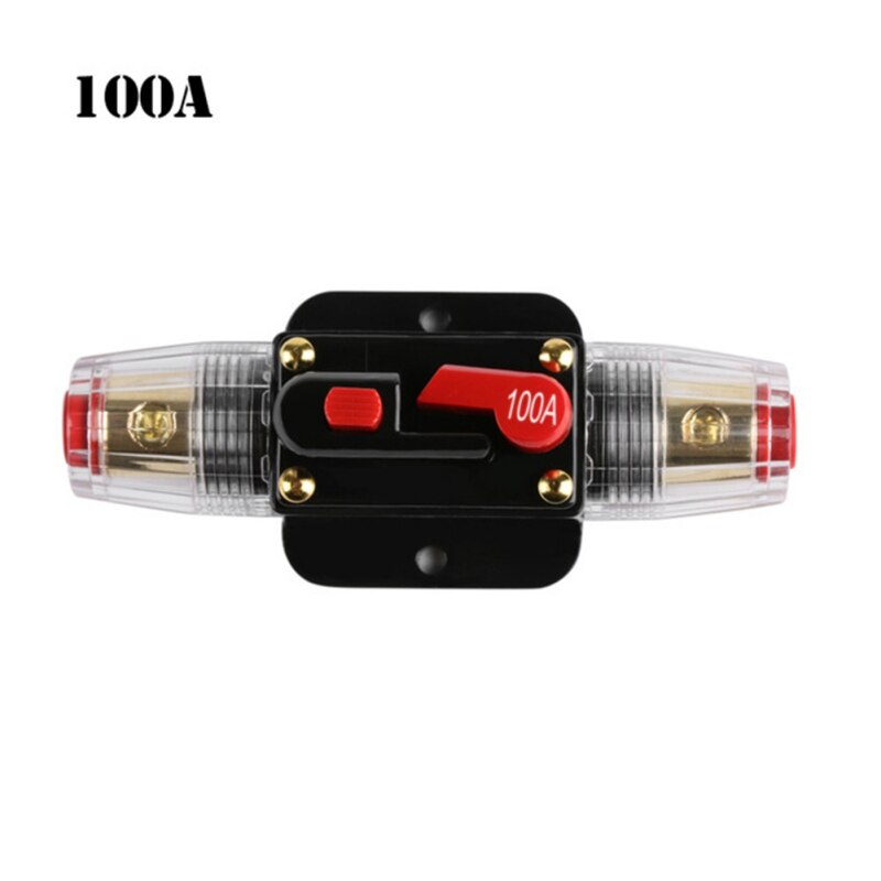 12v dc 20a-100a amp billjud video solenergi inline strömskydd strömbrytare säkringshållare försäkring strömbrytare säkerhet: 100a