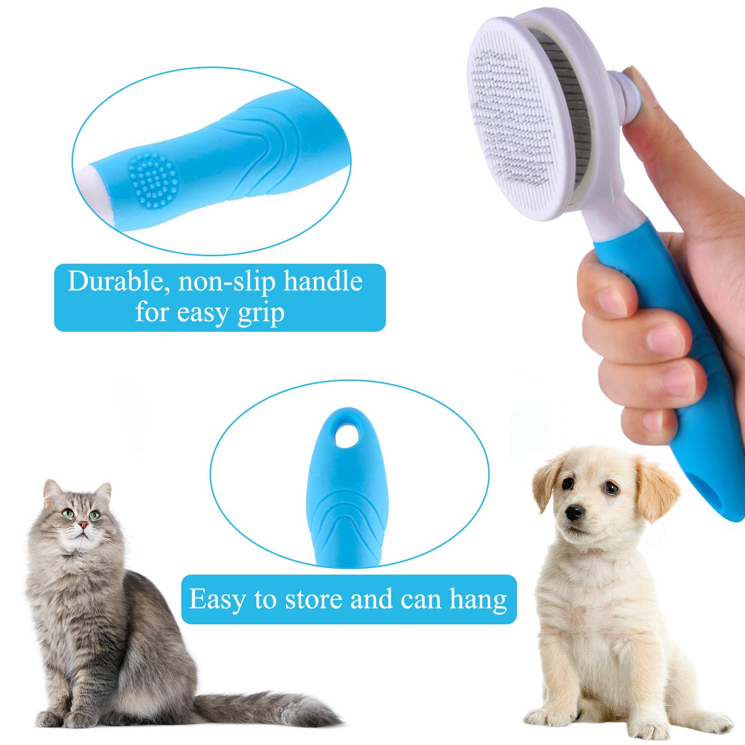 Pet Hair Remover Cat Dog Hair Removal Comb Cat Brush Grooming Toll Automatic Hair Brush Trimmer Self-Cleaning Pet-supplies