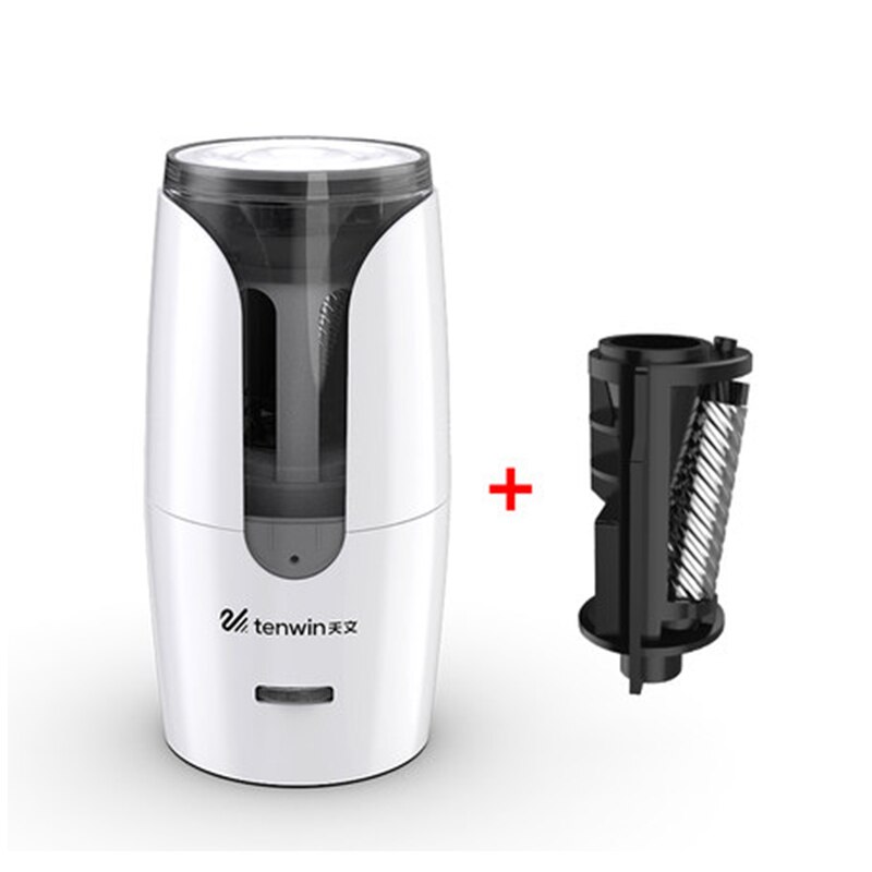 Tenwin Elektrische Bleistift Spitzer Automatische Mechanische Bleistift Spitzer Dicken/Feine Feder/Spitze Einstellbar Schüler Skizze Zeichnung 8028: 8028-Weiß-mit-5058