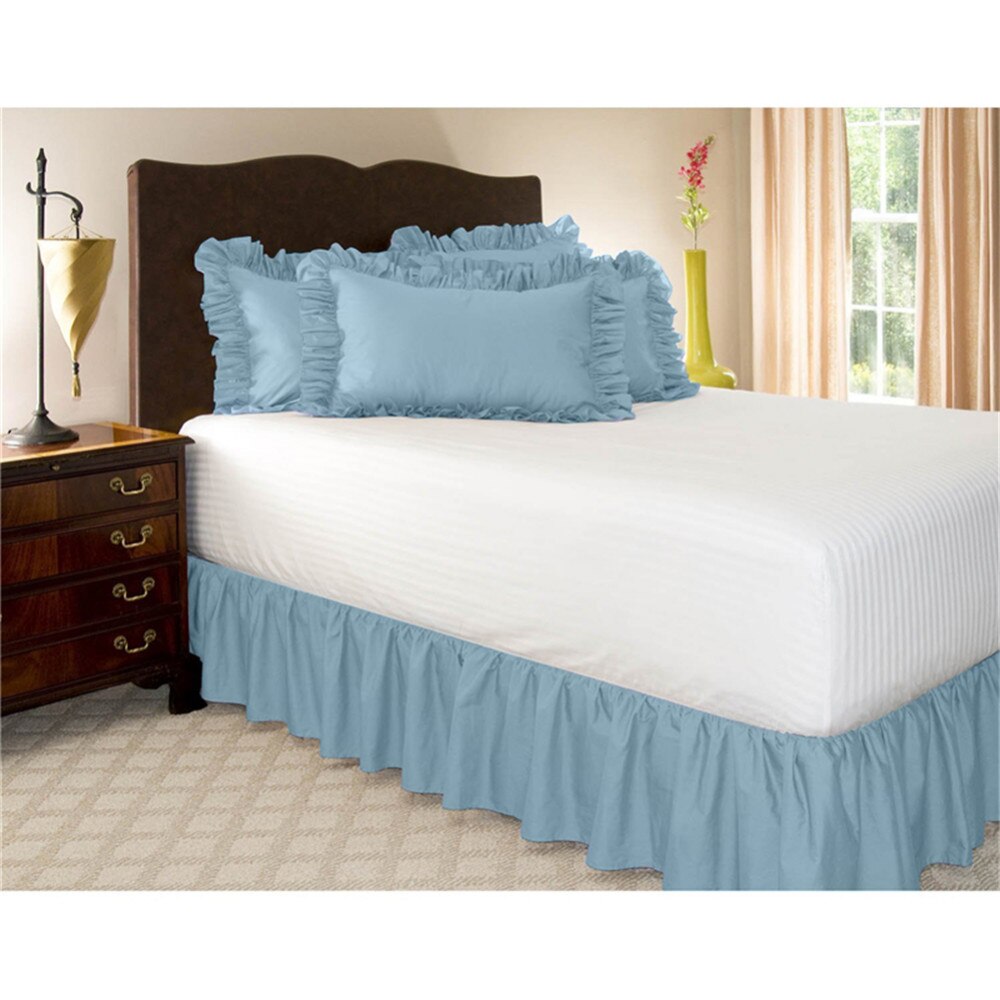 Ensfarvet børstet stof prinsesse sengetæpper uden sengeflade elastik bånd seng nederdel to størrelse 38cm højde sengetæppe: 06 / 150 x 200cm