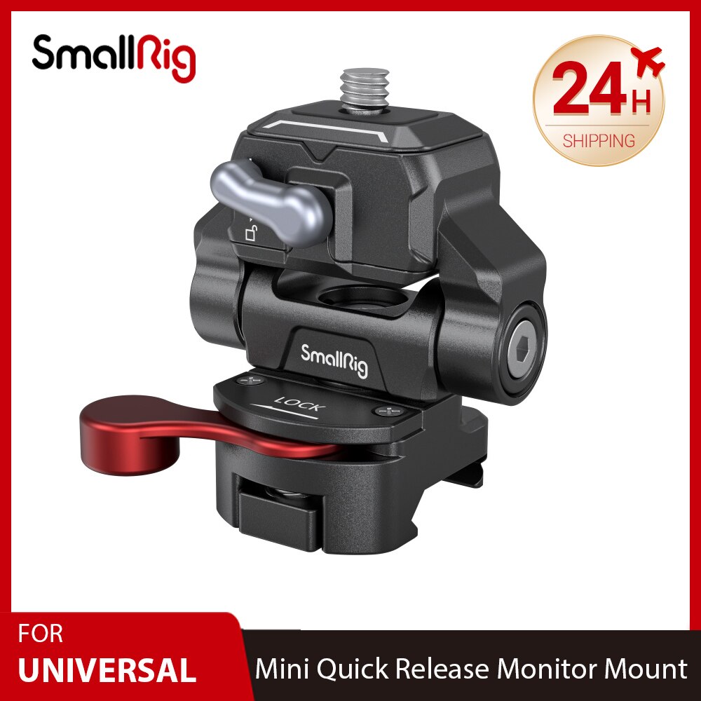 SmallRig -in HawkLock mini Quick Release 1/4”-20 Ball Head Fit Magic Arm Quickly Lock Compatible Monitors LED lights 3600