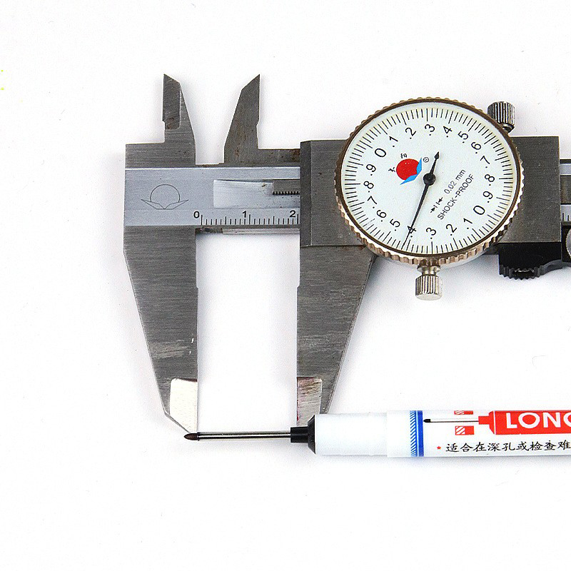 6 Pz/impostato 20mm Foro Profondo Pennino Lungo Testa Marcatori per Il Metallo Perforazione Penna Impermeabile Bagno Lavorazione Del Legno Decorazione Multi-scopo