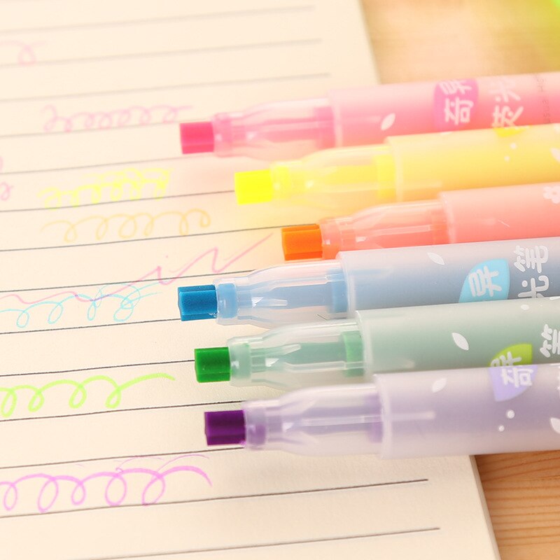 Multifunction Seal Highlighter Large-capacity Cute Star Pen Coloring Scribble Pen Student Prize Learning Office Marking