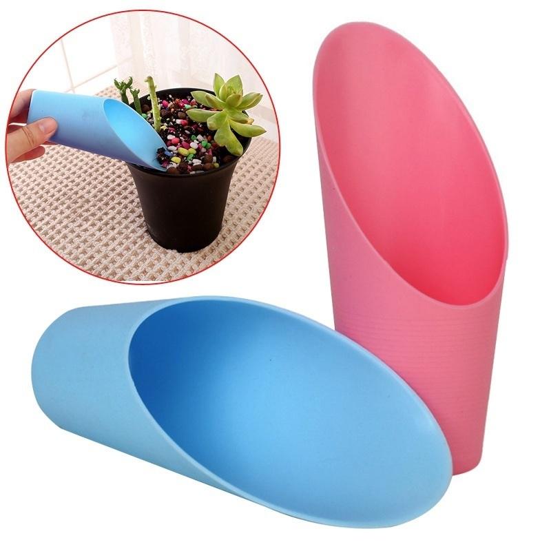 Cubo de plástico para cultivo de jardinería, pala para suelo de bonsái en maceta, vaso de pala, herramientas para plantas de jardín, cilindro Mini carnoso, 16x6,5 CM, 1 ud.