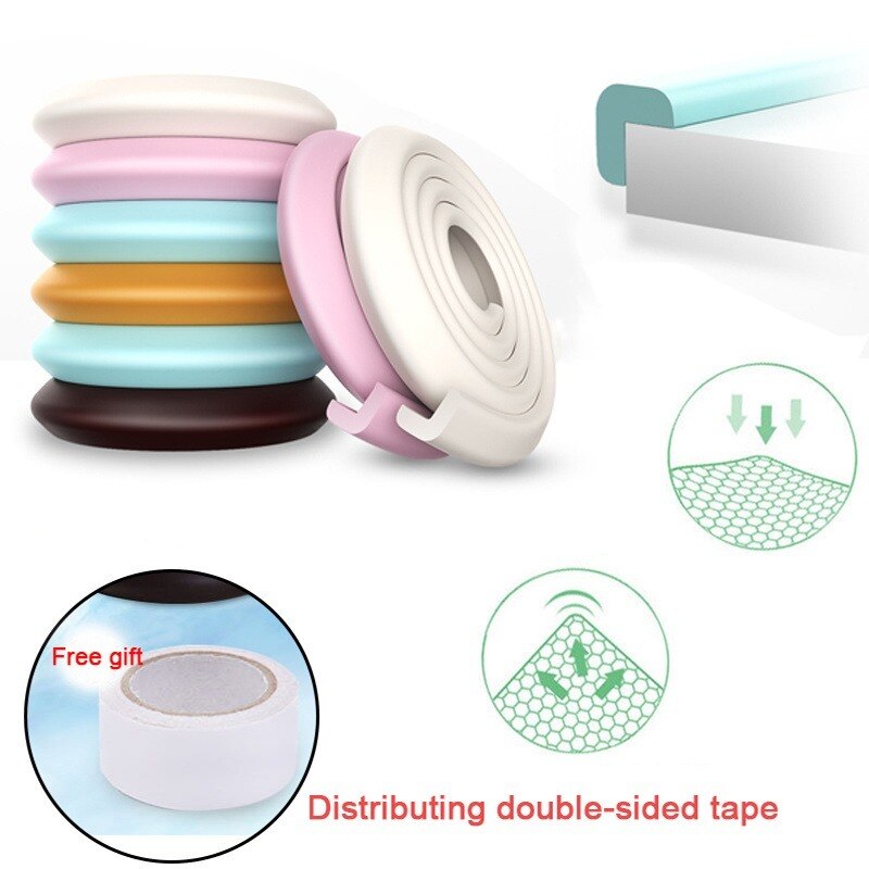 2M U-vorm Extra Dikke Baby Veiligheid Meubels Tafel Protector Edge Corner Bureau Cover Beschermende Tape Schuim Hoeken Bumper guard Een +