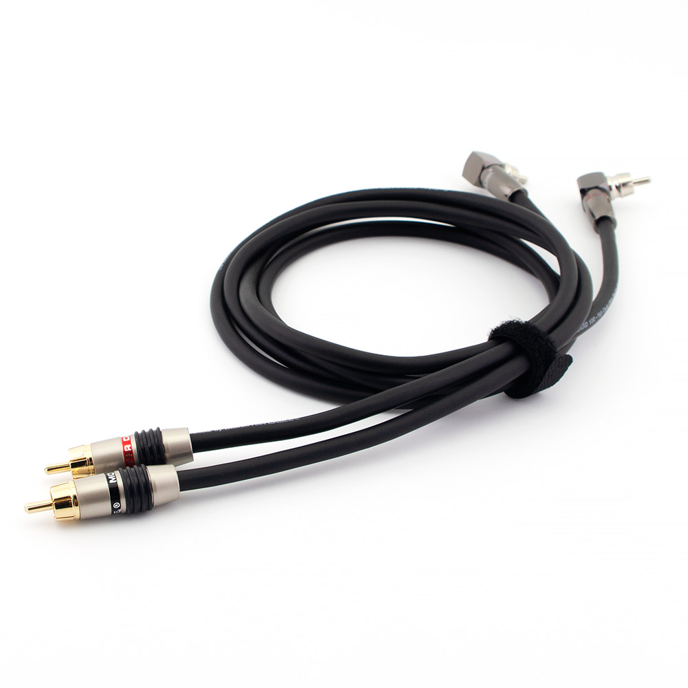 hifi Angle RCA Audio Cable Dual 2RCA to Dual 2RCA for TV DVD Speaker Subwoofer Amplifier Cable Shielded OFC
