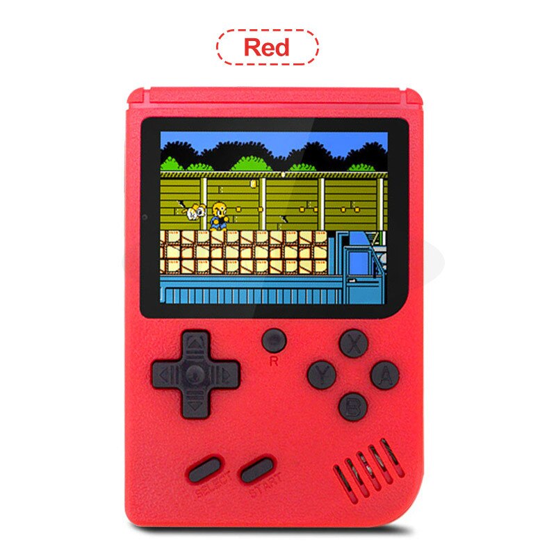 Console di gioco portatili da 3 pollici Console di videogiochi retrò 400 IN 1 lettore di giochi a 8 Bit giocatori di giochi portatili gamepad per regalo per bambini: single-player Red