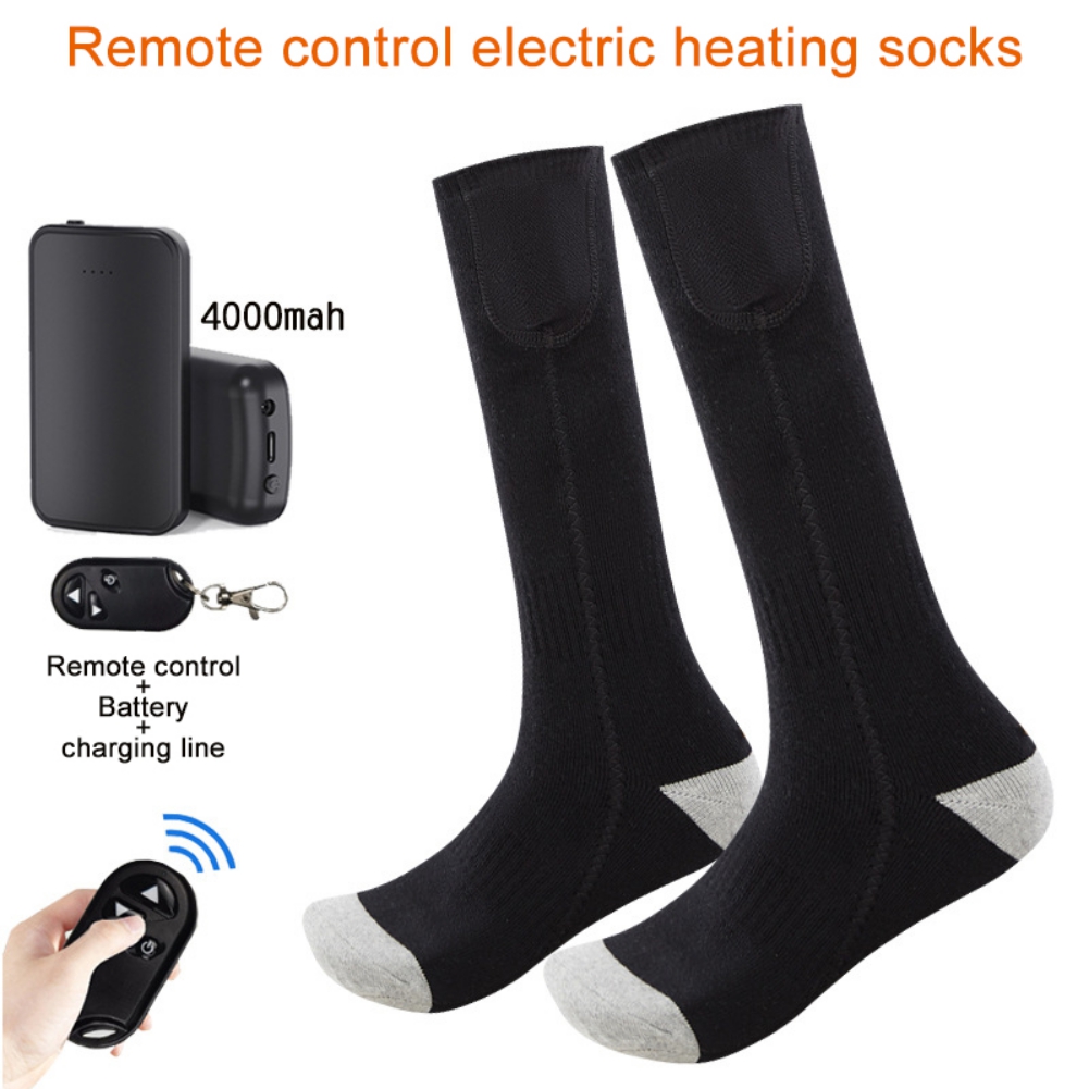 Winter Camping Hiking Remote Control Ski Cycling Warm Heated Socks Battery Thermal Smart Electric Heating Sock