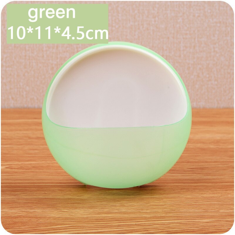 ZGTGLAD 1pcs Plastic Zuignap Zeep Douche Tandenborstel Doos Schotel Houder Accessoires Badkamer Benodigdheden: Green