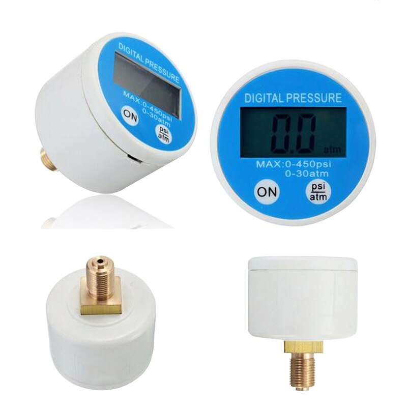 0-450psi 0-30atm 40mm Digitale Manometer Batterie-angetrieben USB RS232