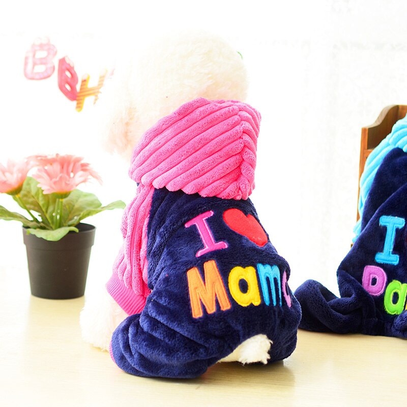 Petcircle I love papa and mama winter Pet Dog Clothes Clothing For Pet Small Large Dog Coat Winter Clothes Jackets