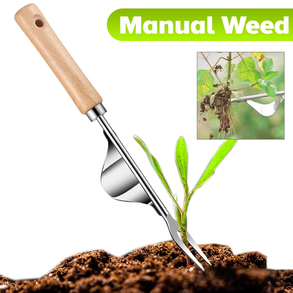 Manuell metall luke gaffel hånd hage tre håndtak ergonomi grave avtrekker hage omplanting grave verktøy luke verktøy