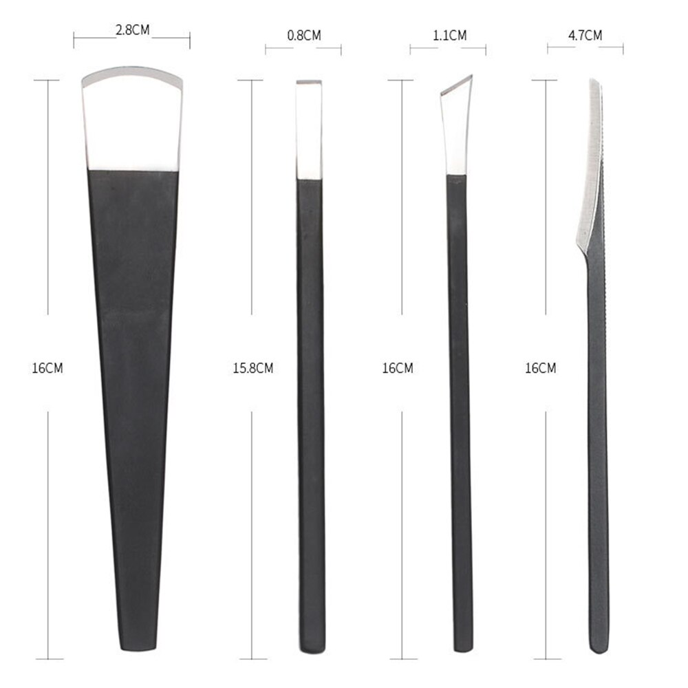 Outil de coupe pour le cuir, bricolage artisanat bord de coupe, outils de lame, couteau de coupe pour l'amincissement du cuir, 3/4 pièces