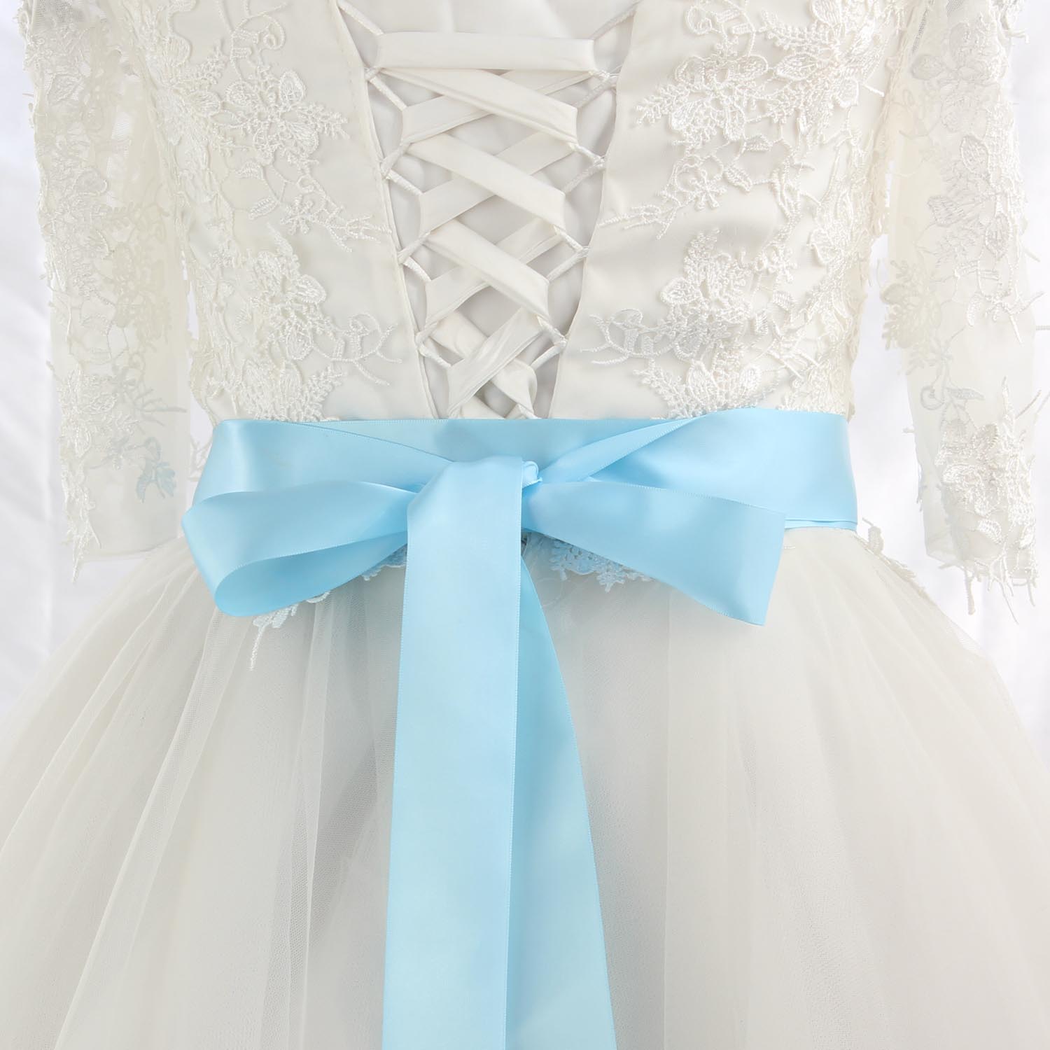 Trouwjurk Riem Strass Riem Bruids Riem Vrouwen Riem Strass Parel Riem Bruiloft Accessoires: light blue