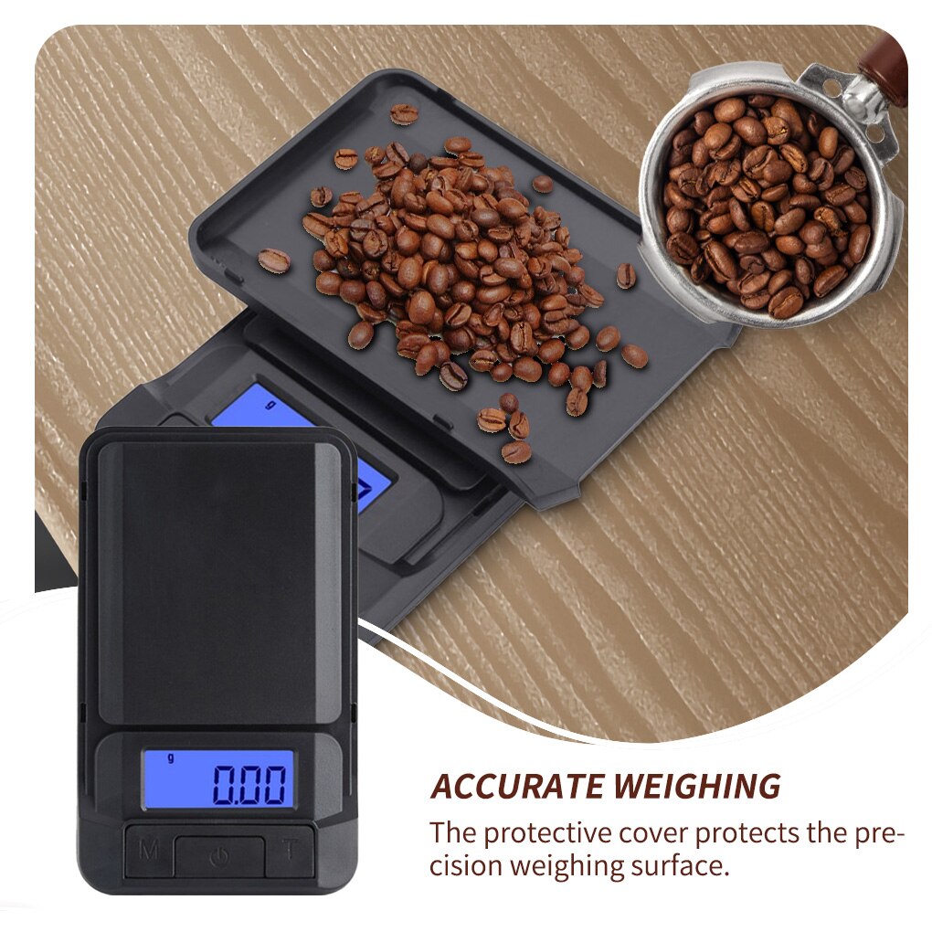 Mini LCD Digital Scale Pocket Electronic Digital Scale for Jewelry Balance Gram for Precision Kitchen Scale 200gx0.01g/500gx0.1g