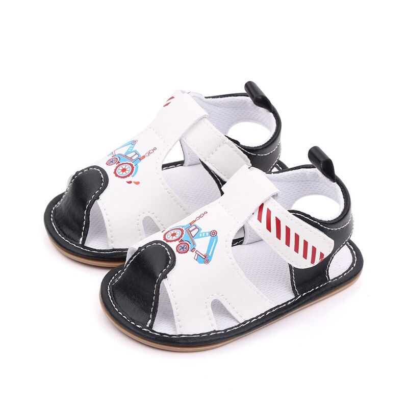 Zomer Schoenen Jongen Zacht Lederen Sandalen Cartoon Auto Hollow Out Pasgeboren Baby Baby Schoenen Casual Zachte Antislip Ademend prewalker