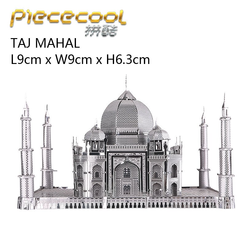 PIECECOOL Famous Buildings Over the World 3D Metal Assembly Model Jigsaw Puzzle London Eye Notre Dame De Paris Collection: TAJ MAHAL S