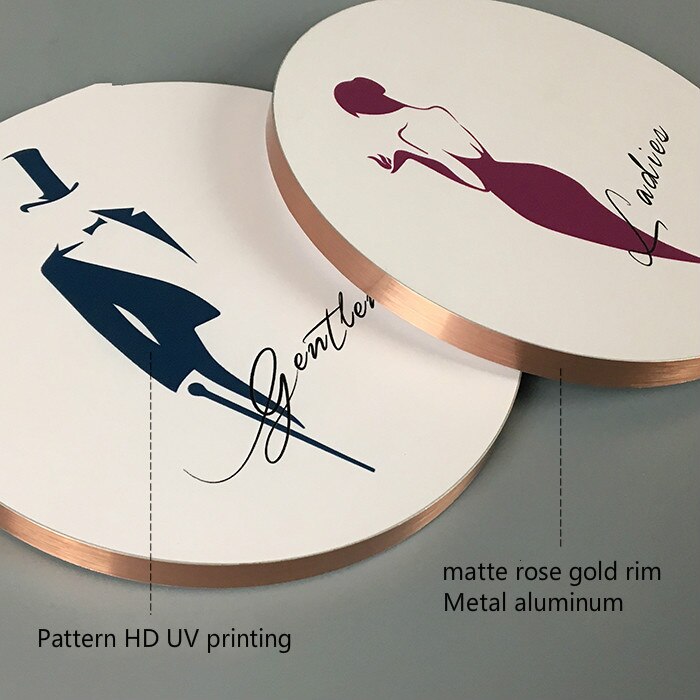 Signage Suppliers Custom Letters Icon Printing Door Sign Plate Holder Wall Mount Signboard Toilet door