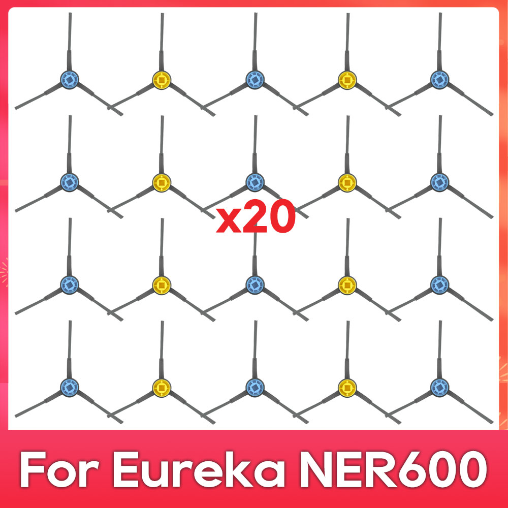 Compatível com ( Eureka NER600 ) Kit de Substituição de Peças: Rolo, Escova Principal e Lateral, Filtro HEPA, Pano de Mopa, Peças de Reposição para Aspirador de Pó Robô: Cáqui escuro