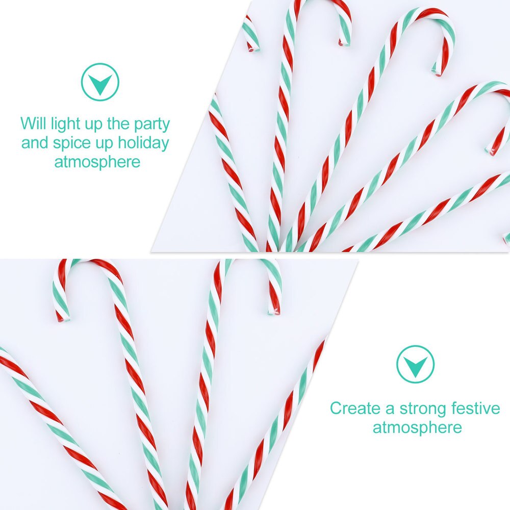 12pcs Candy Canes Ornaments Christmas Tree Hanging Decorations Party Favors