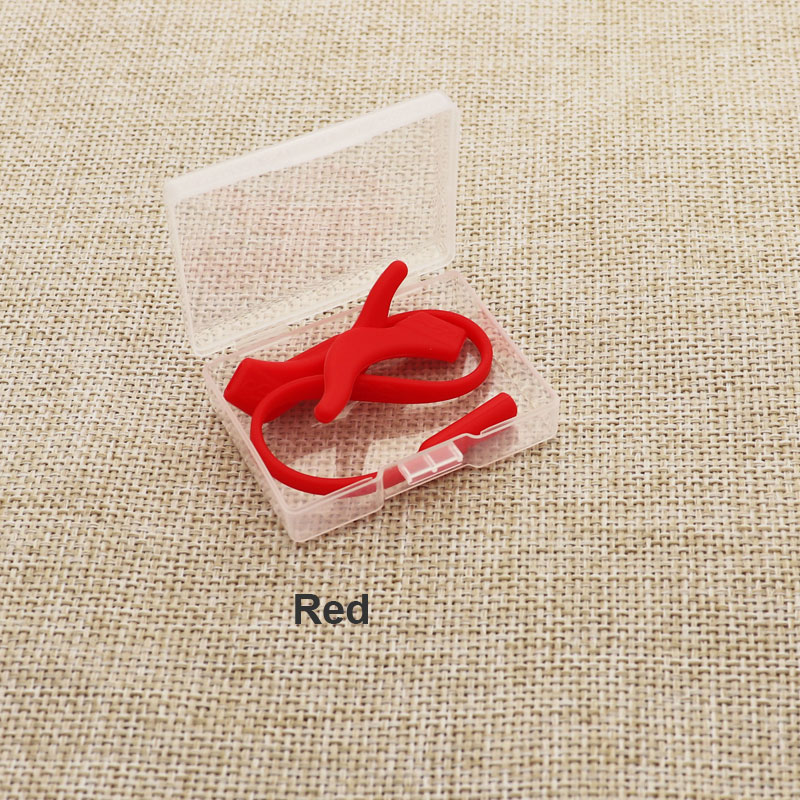Correas de gafas para niños, funda de goma de silicona para gafas de bebé: Rojo