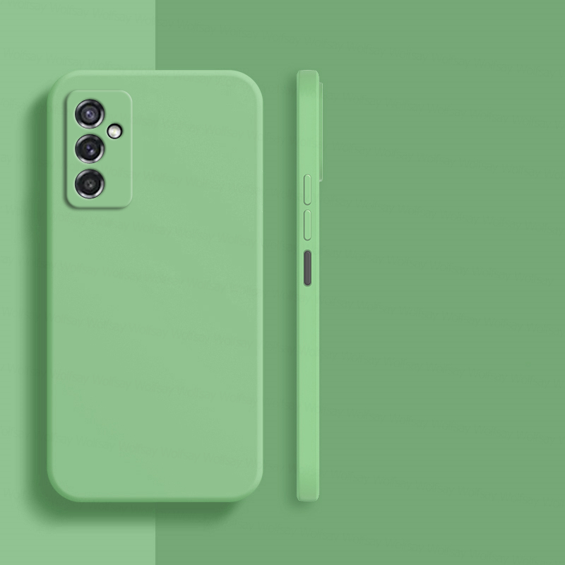 Voor Samsung Galaxy M52 5G Case Galaxy M23 M33 M53 M52 M12 A13 A33 A53 Cover Shockproof Vloeibare Siliconen telefoon Geval Samsung M52 5G: For Samsung M22 / green