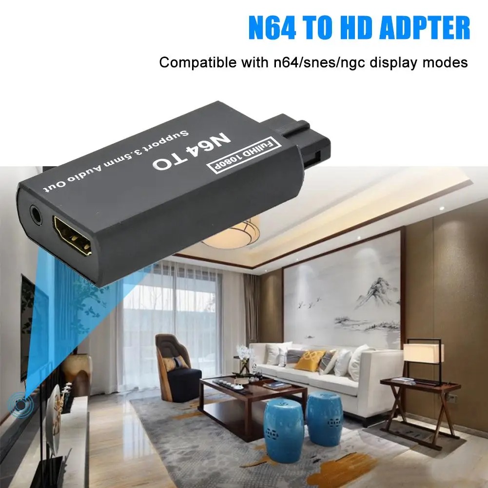 Adaptador de vídeo de para consola Gamecube N64 a HDMI, Cable convertidor adaptador compatible para N64/SNES/NGC