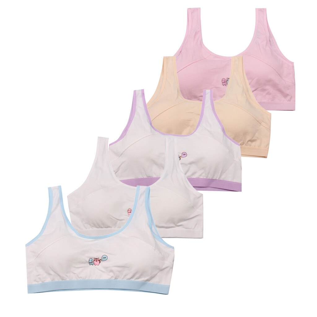 Cotton Bra For Girls Kids Girls Underwear Bra Vest Children Underclothes Sport Undies Clothes Teen Underwear For Girls V23%