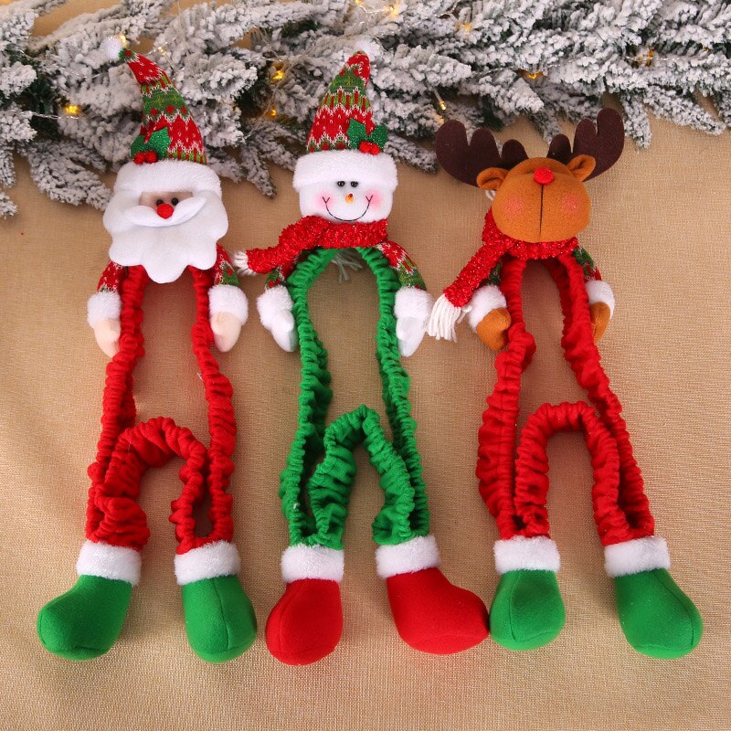 Christmas Computer Monitor Cover 3D Cartoon Flannel Screen Border Protector Christmas Decoration YU-Home