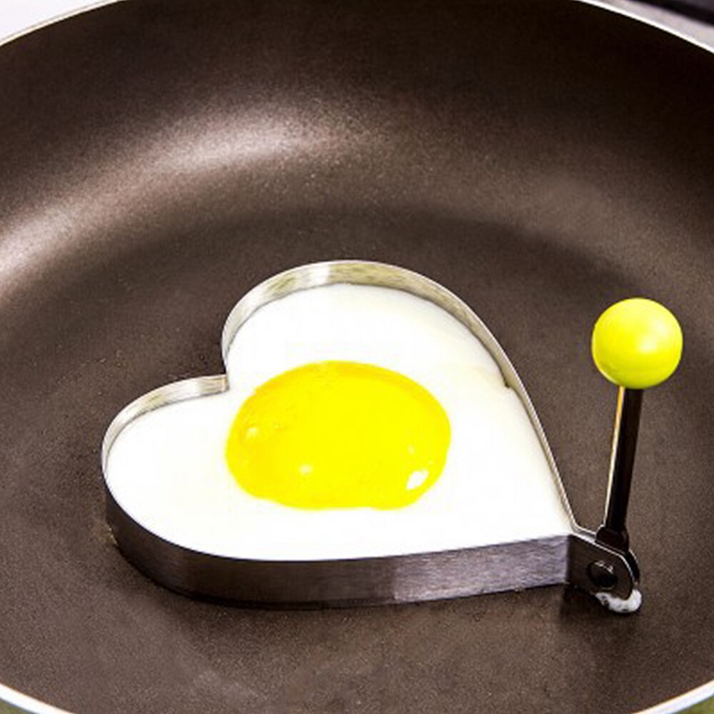 Rustfritt stål stekt egg pannekake former omelett form form steke egg koke verktøy kjøkken tilbehør gadget ringer form