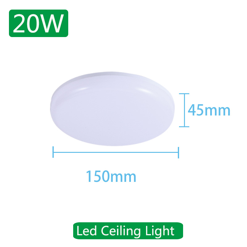 Led Panel Light 220V Led Ceiling Lamp Light Surface Mounted Round 15W 20W 30W 50W Indoor Decoration Downlight Bathroom Bedroom: 20W Ceiling Light