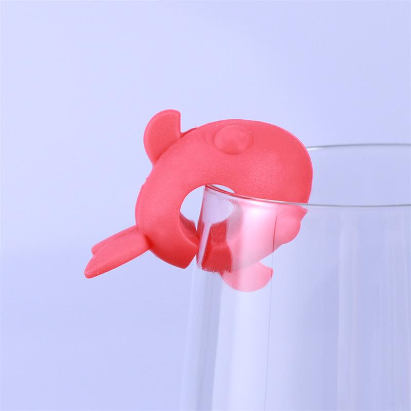6 stk silikone glas tuscher glas charms moderigtigt vin glas drikke tuscher charms til sammenkomster