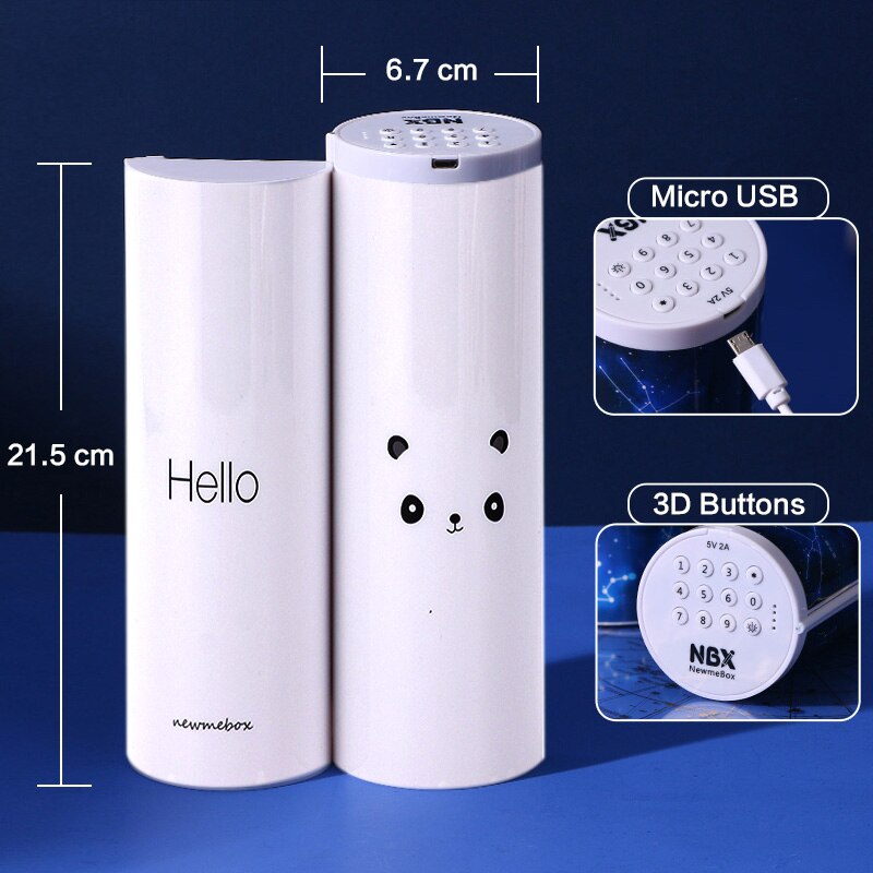 NBX zamek elektroniczny kod piórnik hasło piórnik Anime stacjonarne ruchome piaski pudełko na długopis robić przyborów szkolnych chłopiec dziewczyny prezent: NBX-M-20