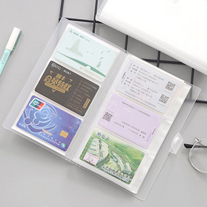 240 Slots Transparent PP Cover Business Card Book Large Capacity ID Holders Ticket Collection Clip K3KB