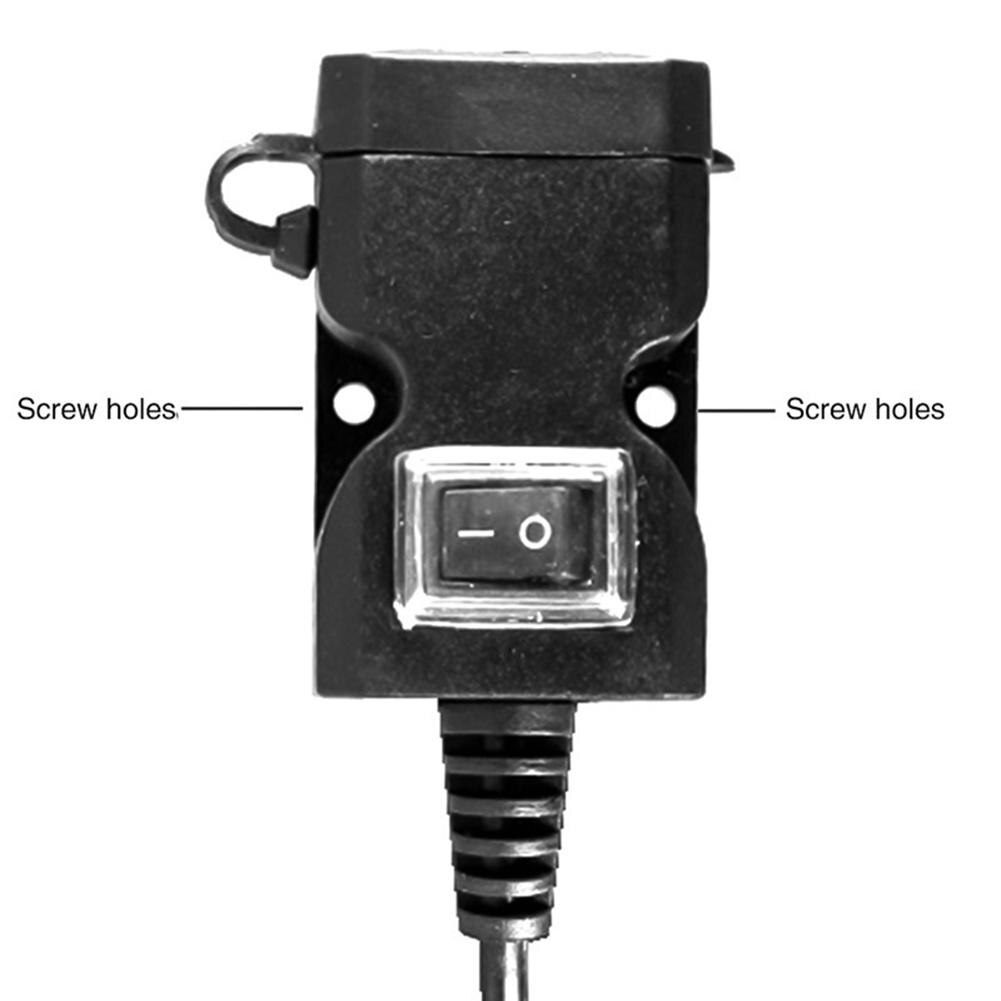 12-24V/9-90V Dual Usb-poorten Motorfiets Stuur Achteruitkijkspiegel Telefoon Oplader: 12 24V