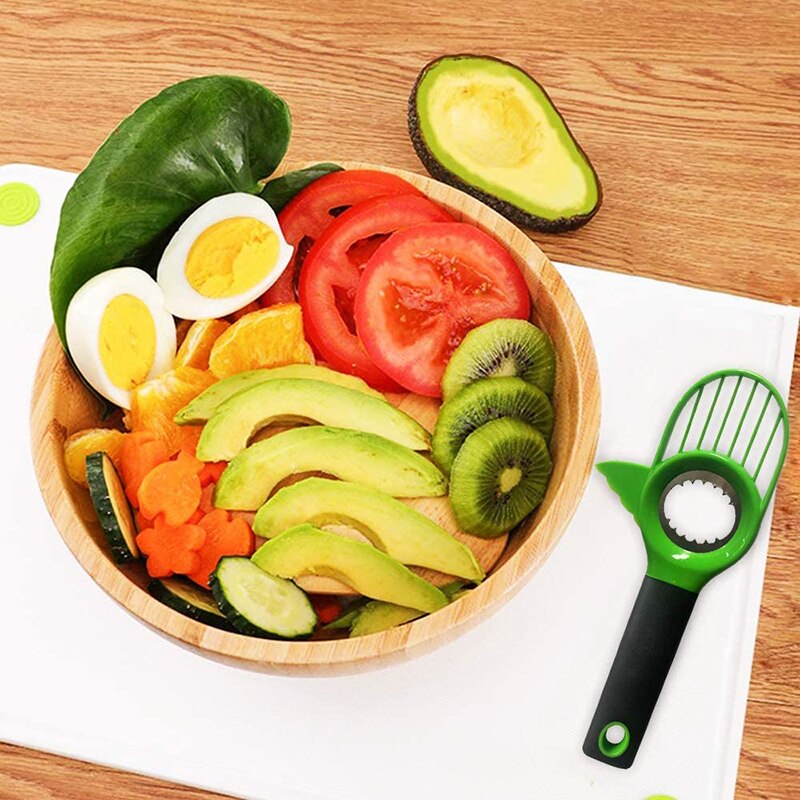 Avocado Cutter Slicer En Pitter 3 In 1 Avocado Tool Met Silicon Grip Handvat Bpa Gratis Avocado Dunschiller Multifunctionele