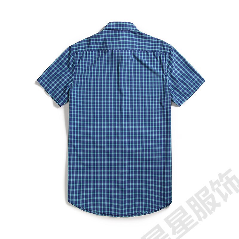 8XL 6XL 5XL camisas de vestir a cuadros de algodón de manga corta para hombres camisas de trabajo de Casual Camisa ajustada Social