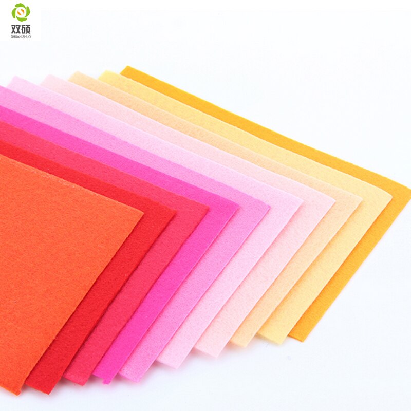 1MM 40 stks/set DIY Handgemaakte Geweven Vilt Polyester Stof Handwerken Naald Naaien Vilt Doek Ambachtelijke Speelgoed Poppen Doek 15*10cm