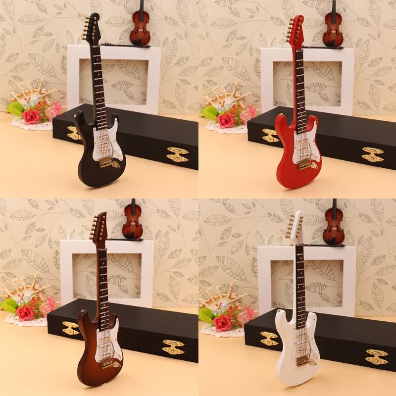 Mini Elektrische Gitaar Model Miniatuur Guitarra Replica Instrument Decor Ornament