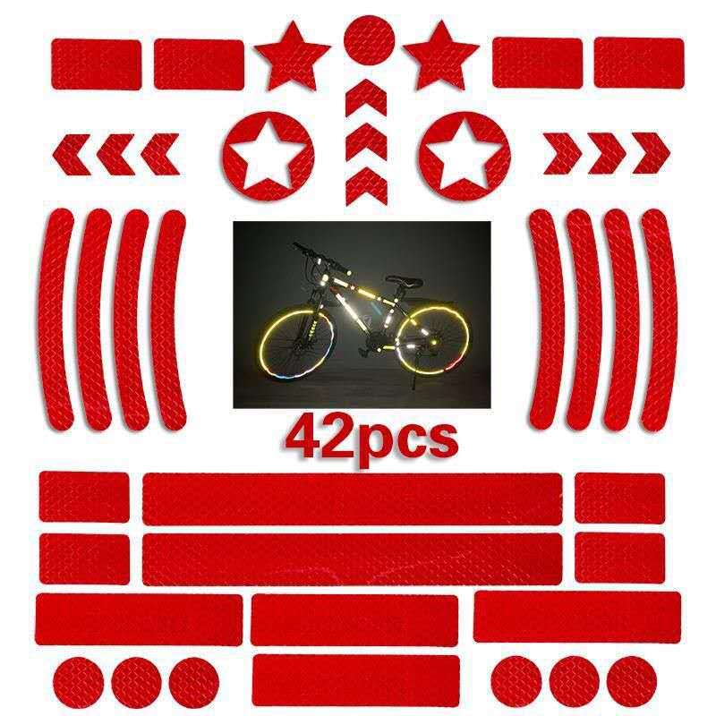 Réfléchissants Casque Rouge (x4) - Bandes réfléchissantes pour casque moto