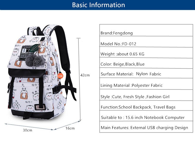 Fengdong skolväskor för tonårsflickor laptop ryggsäck skolväska bagpack kvinnlig bärbar datorväska barn ryggsäckar ryggsäck bokväska