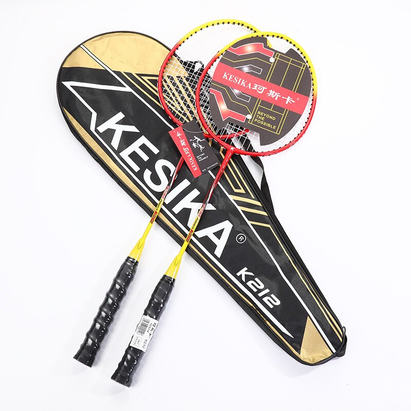 2pcs Badminton Rackets Set Family Couples Double Badminton Racquet Ferroalloy Playing Badminton -40