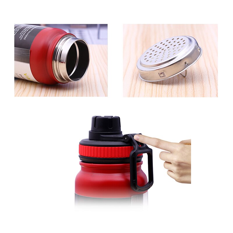 Termo de acero inoxidable con filtro para té y café tazón taza, botella de agua para niñas, frasco de vacío, Taza de Viaje, botella deportiva, 600/800ml