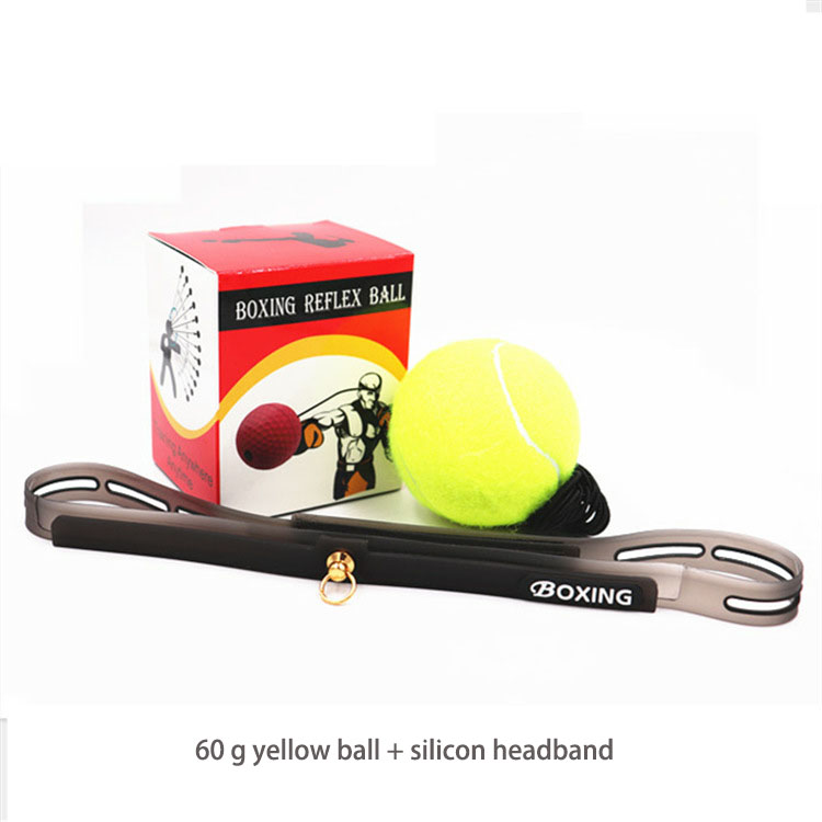 1-3ball Boxing Reflex Speed Punch Ball Muay Thai Sanda MMA Raising Reaction Hand Eye Training Gym Fitness Exercise Pu Texture: 60 g yellow ball